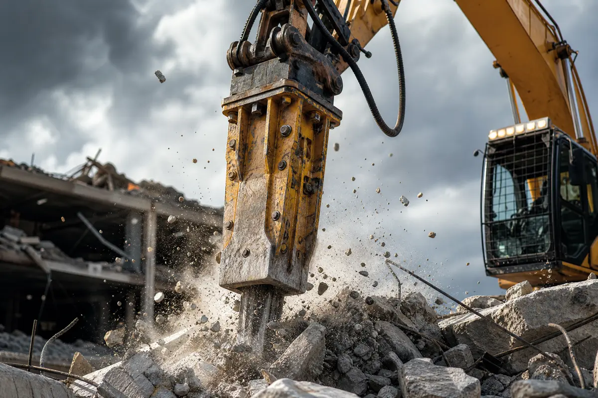 hydraulic breaker action