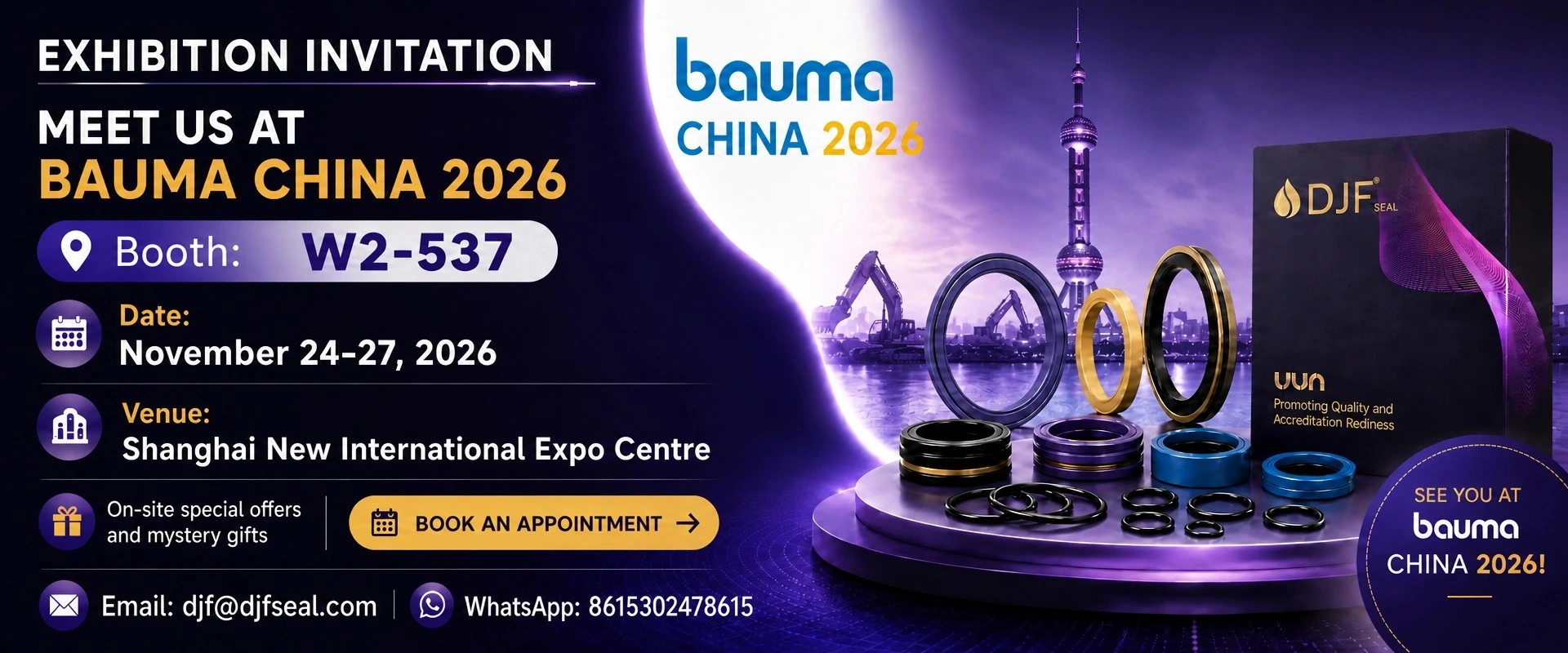 DJF Seal Bauma China 2026 exhibition announcement