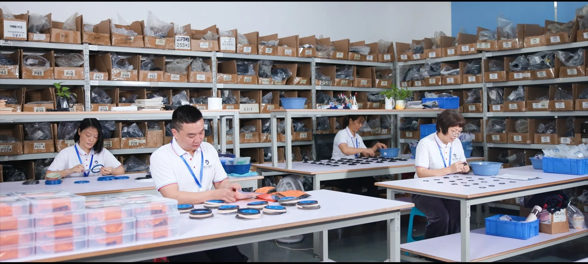 DJF team manually assembling hydraulic seal kits by reference